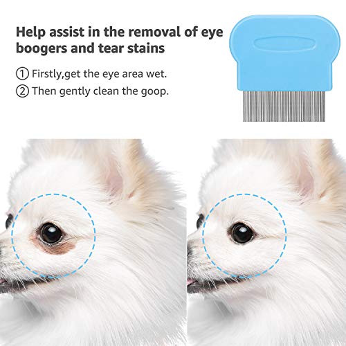 Flea Comb For Dogs Cat Comb Lice Comb Metal Tear Stain Dog Combs Pet