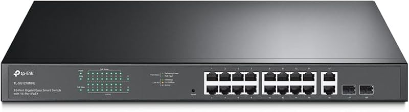 TP-Link TL-SG1218MPE 18 Port Gigabit Easy Smart PoE+ Switch 16x PoE+ 192W 2x SFP