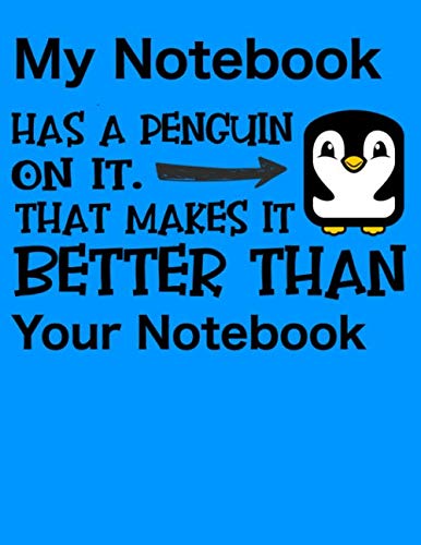 Penguin Writing Journals With Lined Paper: 160 Page Blank Non-Leather Large Lined Journal Notebook to Write In for Notes Soft Cover (8.5 x 11 inches) ... and Boys Funny Kids Gift for Penguin Lover — image 1