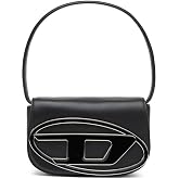 Diesel 1DR-Iconic Shoulder Bag- 100% Leather Shoulder &amp; Crossbody Handbag, Black