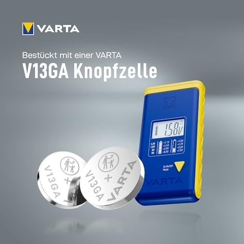 LCD Batterietester für AA/AAA/C/D/9V und Knopfzellen, mit 2x LR44