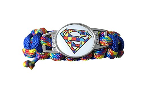 Infinity Collection Autism Awareness Paracord Bracelet - Autism Jewelry, Adjustable Autism Bracelet- Hope Charm Bracelet- Puzzle Piece Bracelet- Perfect Giift