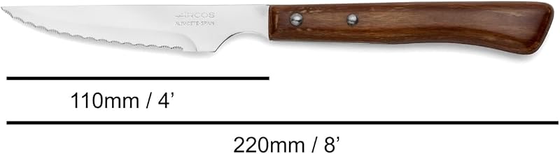 Juego Chuleteros Mango Madera 110 mm
