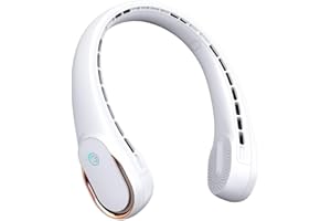 FrSara Neck Fan, Portable Personal Fan Strong Wind, 5200mAh, Air Volume,360° Cooling, No Hair Twisting, Air Volume On 2 Sides