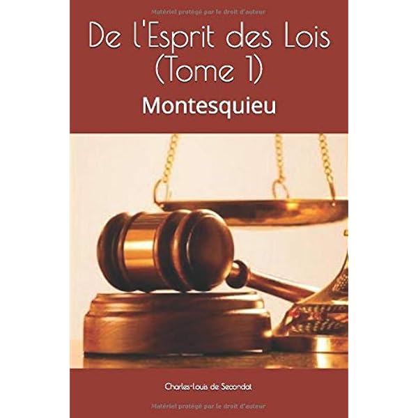 De L Esprit Des Lois Tome 1 Montesquieu French Edition De Secondat Charles Louis Montreal Irina 9781081963323 Amazon Com Books