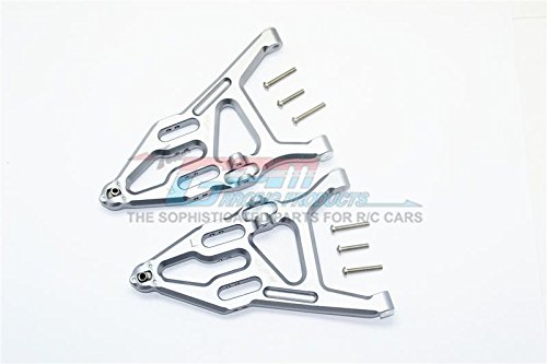 Traxxas Unlimited Desert Racer 4X4 (#85076-4) Upgrade Parts Aluminum Front Lower Suspension Arm - 1Pr Set Gray Silver