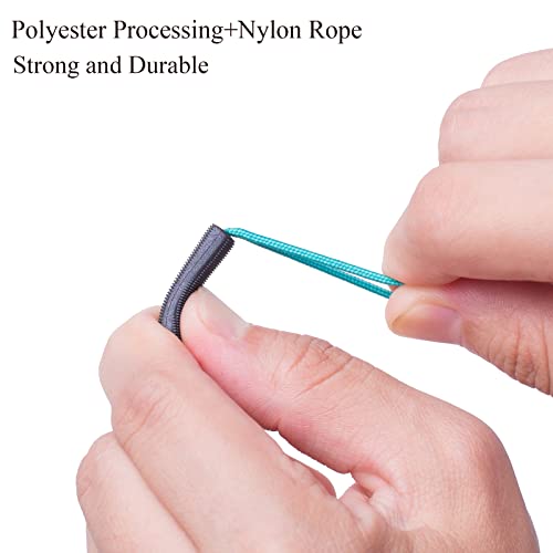 J.CARP 60PCS Blue Zipper Pulls, Upgraded Zipper Pull Replacement Zipper Tab Tags Cord Extension Fixer for Luggage, Backpacks, Jackets, Purses, Handbags