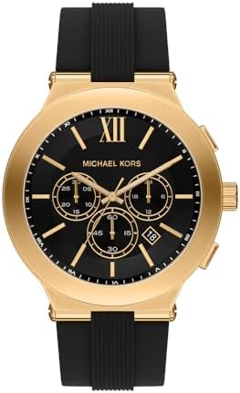 Billie MK9253 - Reloj de Acero Inoxidable en Tono Dorado de 46 mm para Hombre