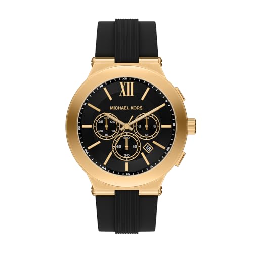 Billie MK9253 - Reloj de Acero Inoxidable en Tono Dorado de 46 mm para Hombre