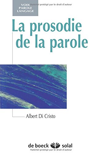 La  prosodie de la parole