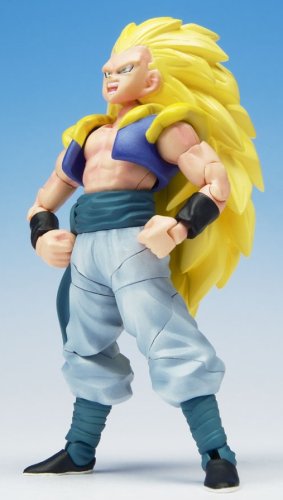 Dragonball Z BanDai Hybrid Action Mega Articulated 4 Inch Action Figure Super Saiyan 3 Gotenks