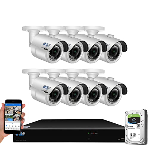 GW Security 8 Channel 4K NVR System With 4 AI Smart Cameras - Face Recognition & Human/Vehicle Detection