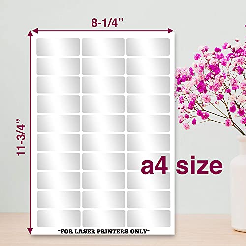 Glossy Crystal Clear Address Labels for Laser Printer, 1" X 2 5/8" Self