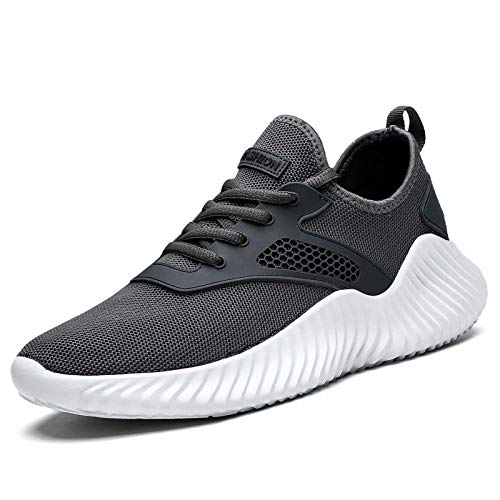 Mens Running Shoes Slip-on Walking Sneakers Lightweight Breathable Casual Soft Sole Trainers