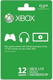Xbox LIVE 12 Month Gold Membership Card