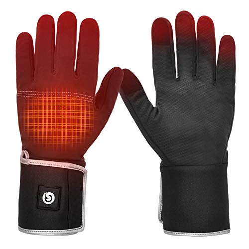 Heated Glove Liners,Electric Rechargeable Battery Heated Gloves for Men Women 7.4V 2200mAh