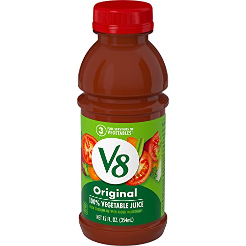 V8 Original 100 Vegetable Juice, Vegetable Blend with Tomato Juice, 12