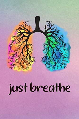 just breathe: beautiful cystic fibrosis notebook / diary | a5 dot grid / dotted | for cf or other pulmonary respiratory diseases | cystic fibrosis awareness