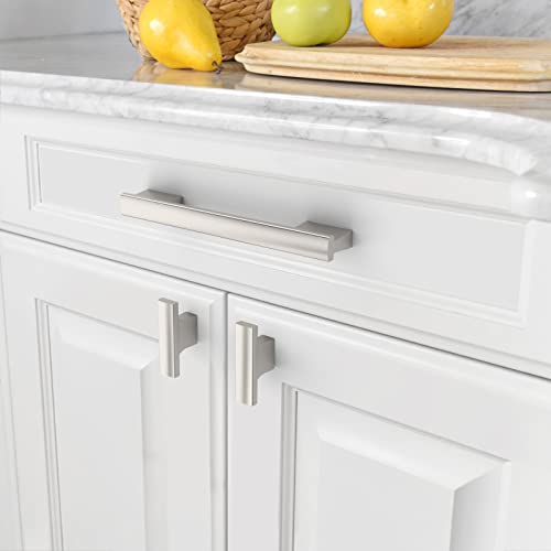 Amerdeco 10 Pieces Silver Kitchen Knobs and Pulls Vintage Knobs Cupboard Knobs and Pulls Kids Zinc Alloy Door Handle Single Hole UK0048