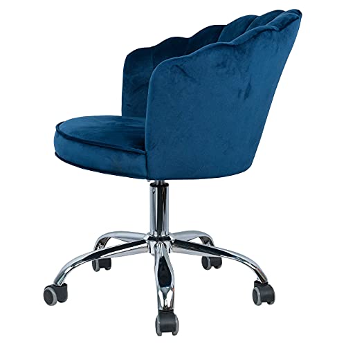 MOJAY Modern Home Office Chair Upholstered Velvet Swivel Chair with