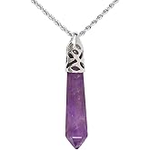 Justinstones Hexagonal Pointed Reiki Chakra Pendant Stainless Steel Chain Necklace 20 Inch Iron Gift Box