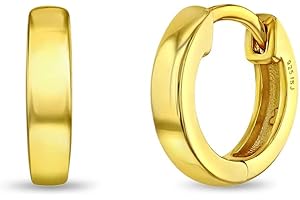 925 Sterling Silver Elegant & Classic Young Girls Small Hoop Huggie Earrings 0.39"- Hypoallergenic Safe And Comfortable For K