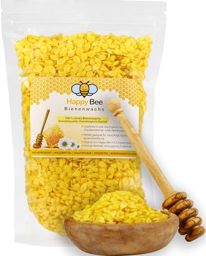 100% Pure Beeswax | Natural Beeswax | Wax Tablets | Ideal Tablets for Natural Cosmetics, Candle Making and Cloths - Beeswax (200g)