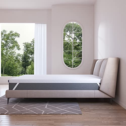 BedStory 4 Inch Memory Foam Mattress Topper Queen Size, Premium Extra
