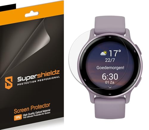 Supershieldz (3 Pack) Designed for Garmin Vivoactive 6 / Vivoactive 5 Screen Protector, High Definition Clear Shield (TPU)