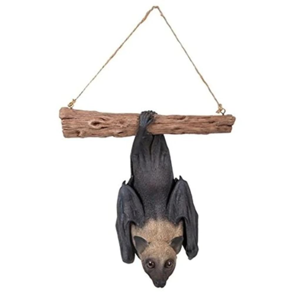 Real Life Hanging Fruit Bat Highly Detailed Frost Resistant Resin Home Garden Lawn Decoration Ornament XRL-FYFB-D