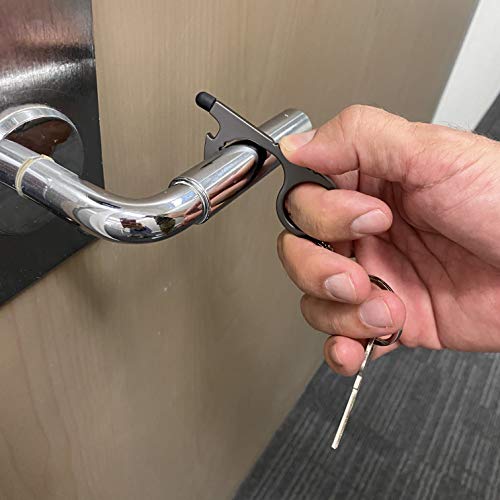 No Touch door opener tool Keychain tool with stylus tip for