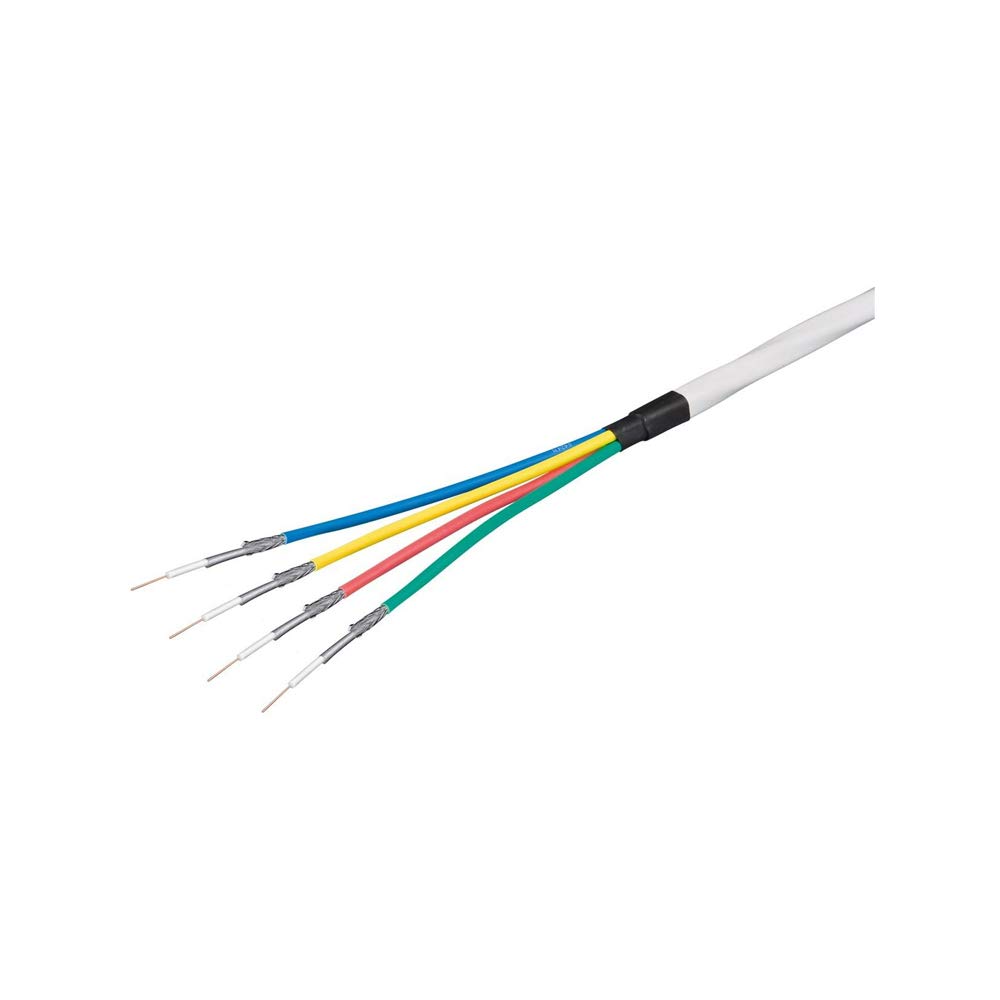 Goobay 67329 80 dB Quattro Coax-Antenna Cable, 2x Shielded, CCS, White, 100 m Length
