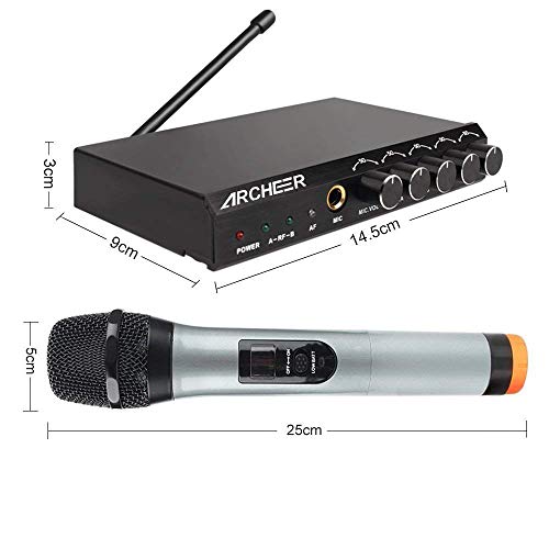 ARCHEER bluetooth Wireless Microphone System Karaoke Machine with 1/4