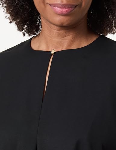 Blouse Femme Relaxed à Ouverture Goutte D’Eau, Noir (Black), 42