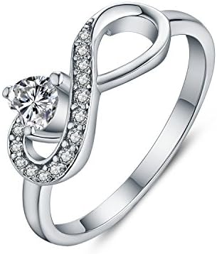 JO WISDOM Infinity Heart 925 Sterling Silver Forever Cubic - Main Image