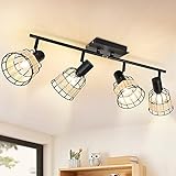 Depuley Modern Track Lighting Kit, 4-Head Rattan