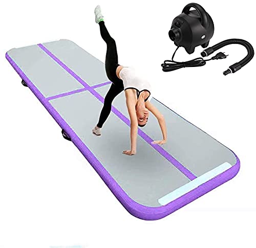 FBSPORT 10CM Thickness Tumbling Mat, Length 2M Gymnastics Air Mat with Air Pump