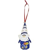 Kansas Jayhawks Gnome Metal Christmas Ornament