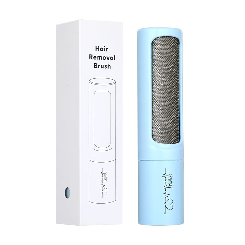 M&R,Pet Hair Remover Brush-Portable & Reusable Animal Hair Removal Brush for Dogs and Cats Easy to Clean Fixed Areas Pet Fur from Carpet, Furniture, Bed & Sofa and for Clothes and Car Seats (Blue)