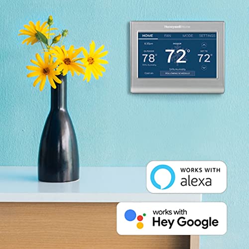 Honeywell Home RTH9585WF1004 Wi-Fi Smart Color Thermostat, 7 Day Programmable, Touch Screen, Energy Star, Alexa Ready, Gray - View 11