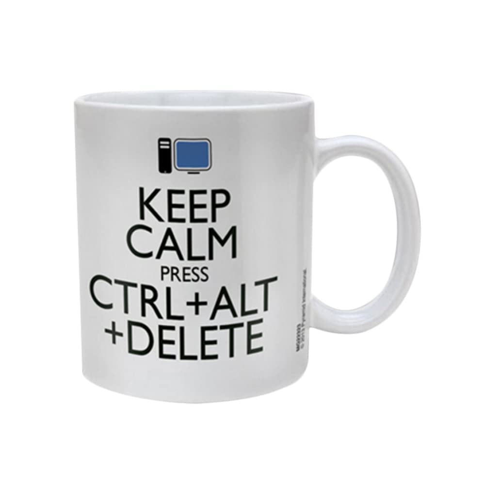 Pyramid International MG22323 "Keep Calm Ctrl Alt Delete Official Boxed Ceramic Coffee/Tea Mug, Multi-Colour, 11 oz/315 ml