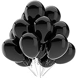 KBZVNAF Black Balloons Latex Party Balloons - 50