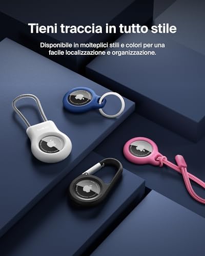 Custodia per AirTag con laccetto Secure Holder, guscio protettivo antigraffio per Air Tag – Bianco, Normal