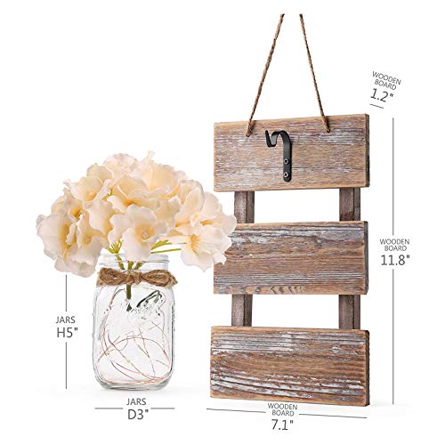 Mason Jar decor with lights Mason Jar Farmhouse Style Wall Decor with