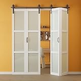 Paintable Bifold Barn Doors, 80" x 84" Preassembled