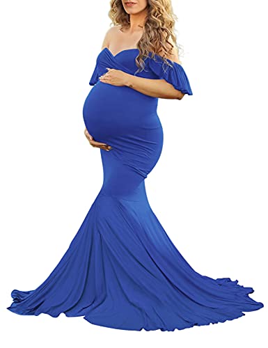 Royal blue maternity dress amazon Clearance
