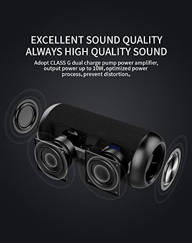MIFA A8 Caixas de Som Portáteis Bluetooth, Alto-falante portátil IPX7 à prova d'água, 30W Bass, Emparelhamento estéreo sem fio, Mic embutido, Suporte Micro SD, AUX-in, micro-USB Charing, Preto