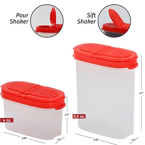 Clear Plastic Empty Spice Container Spice Jars with Lid Kitchen Bottle Dispenser Store Spice