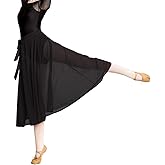 ROYAL SMEELA Ballet Skirt Long Ballet Dance Skirts for Women Mesh Sheer Dance Wrap Skirt 80 cm Dance Skirt