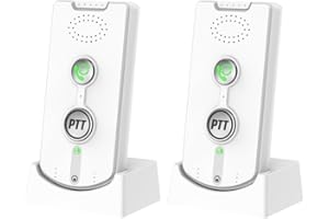 Wireless Intercom System for Home 2 Pack Dual Way Communication with 38 Ringtones, 1000m Long Range, Rechargeable Battery & C